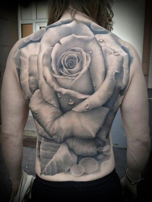 Great Realistic Rose Tattoo By Malena Backman Tattooimages Biz