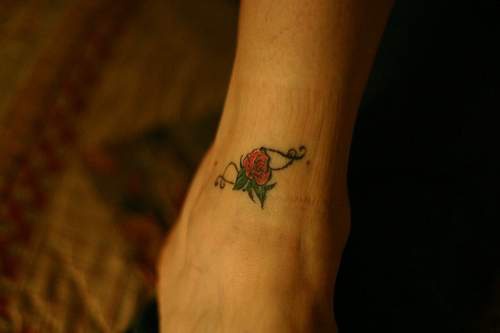 small rose flower tattoo on ankle tattooimages biz small rose flower tattoo on ankle tattooimages biz